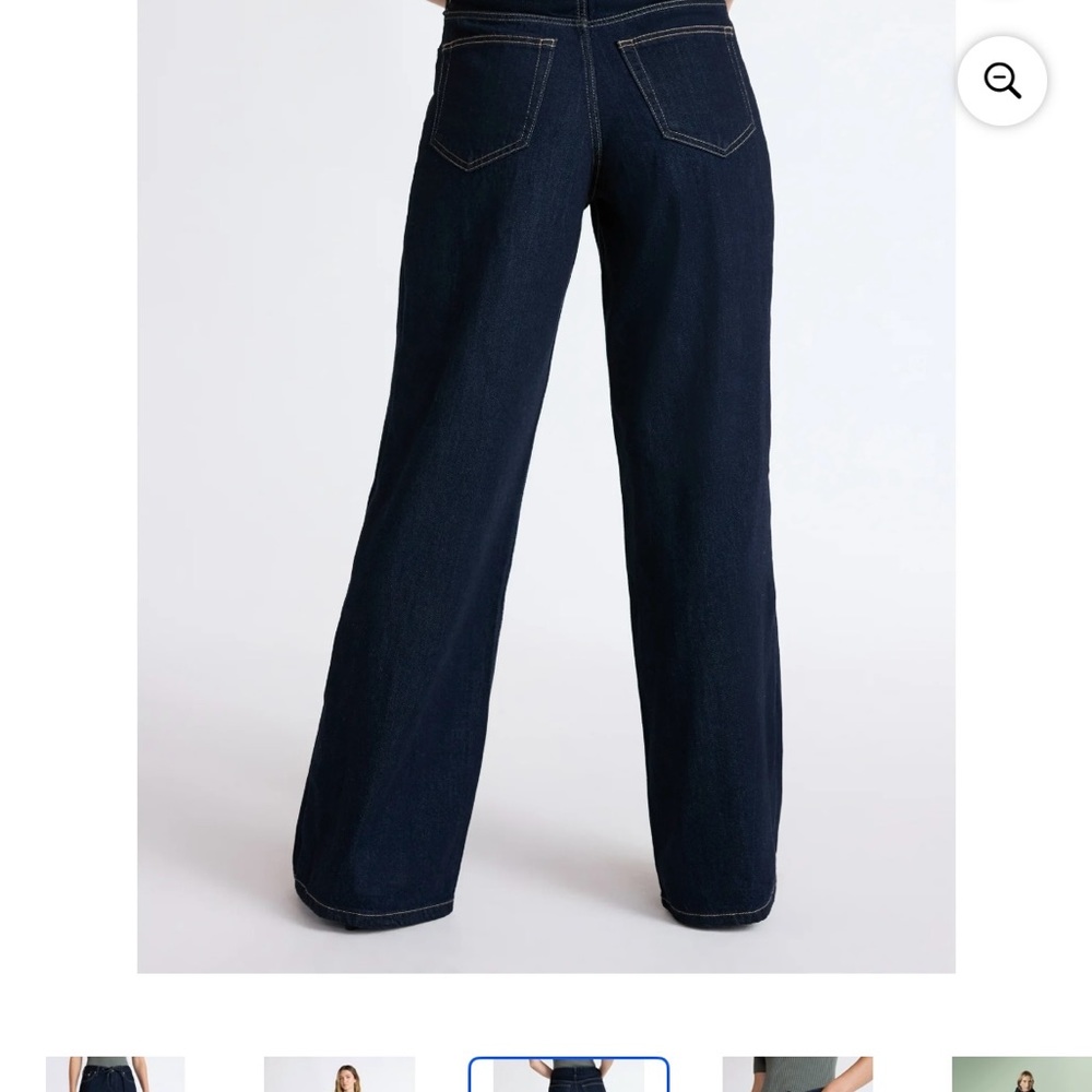 Scoop NYC Dark Blue Flare & Wide Leg Jeans - Picture 4 of 5